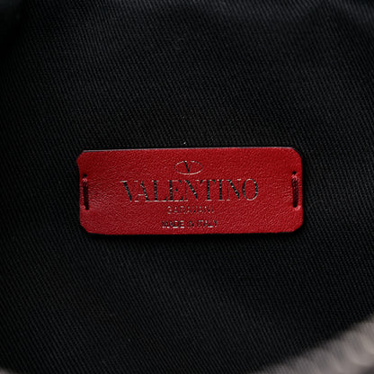 Valentino Garavani Pebbled Calfskin Beaded Rockstud Belt Bag Black 6 of 12
