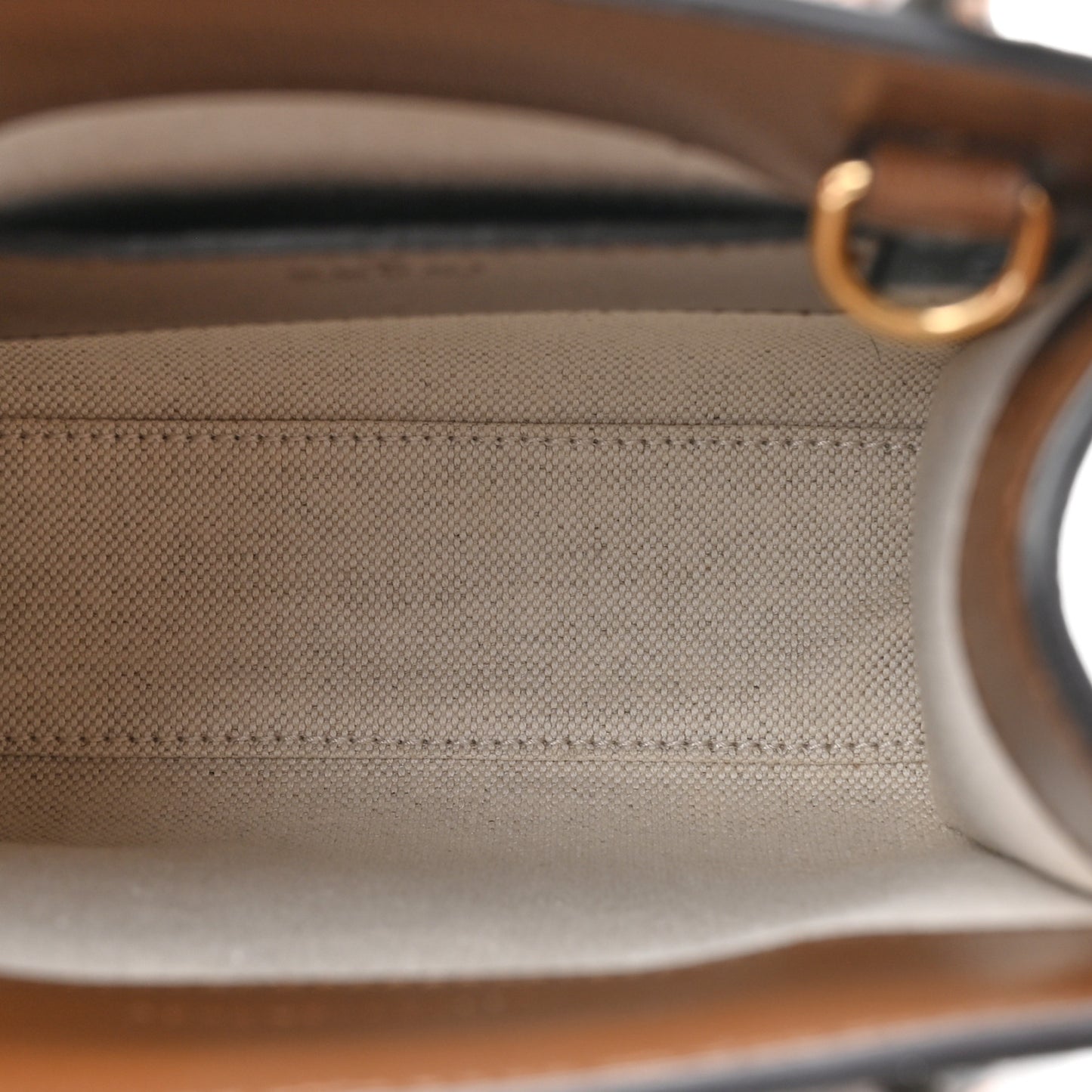 GG Supreme Monogram Azalea Calfskin Mini Retro Interlocking G Tote Bag Beige Ebony Brown Sugar