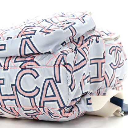 Chanel Nylon Stitched Printed Logo Backpack Multicolor 10 of 12