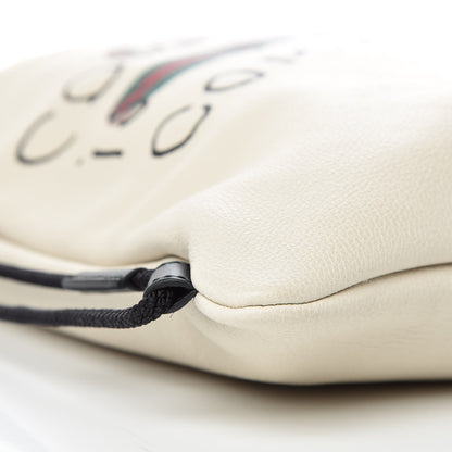Gucci Calfskin Coco Capitan Logo Drawstring Backpack Mystic White 8 of 10