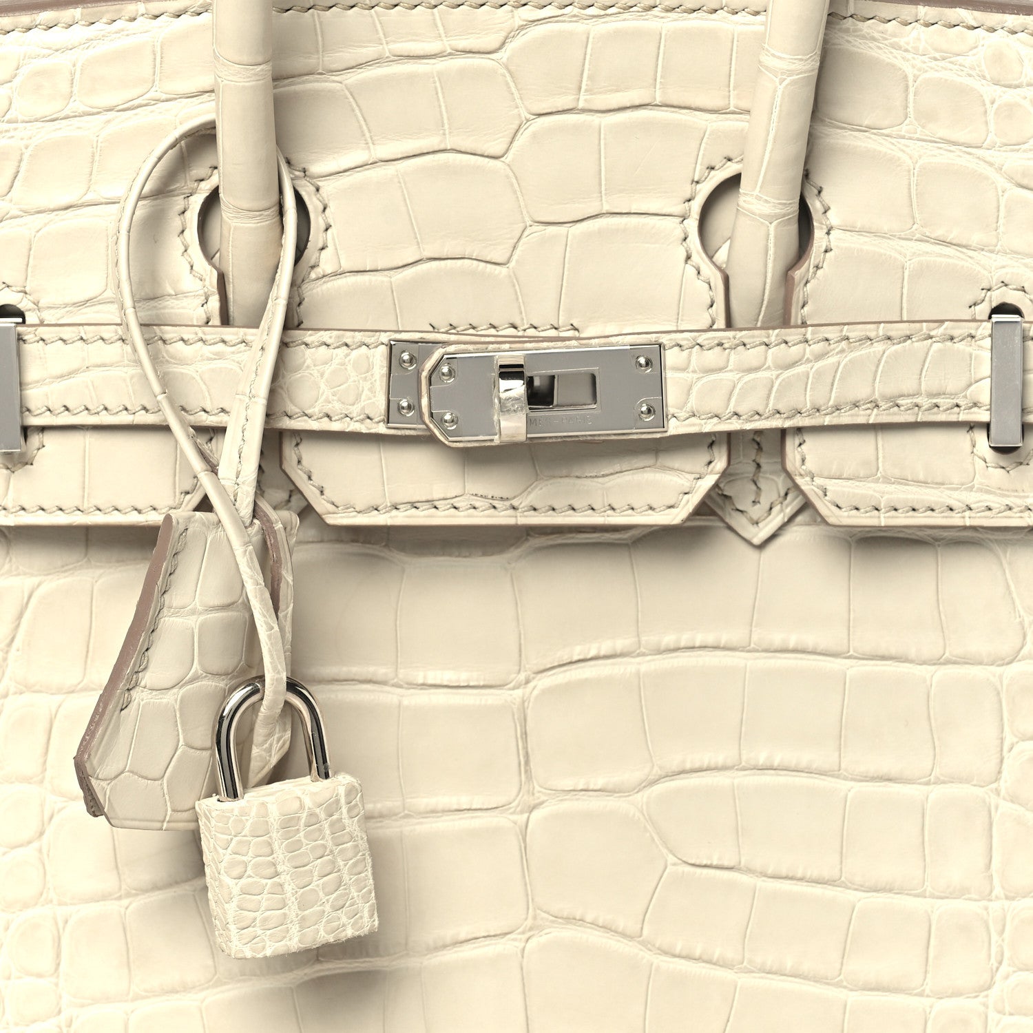 Hermes Matte Alligator Birkin 25 Beton 7 of 10