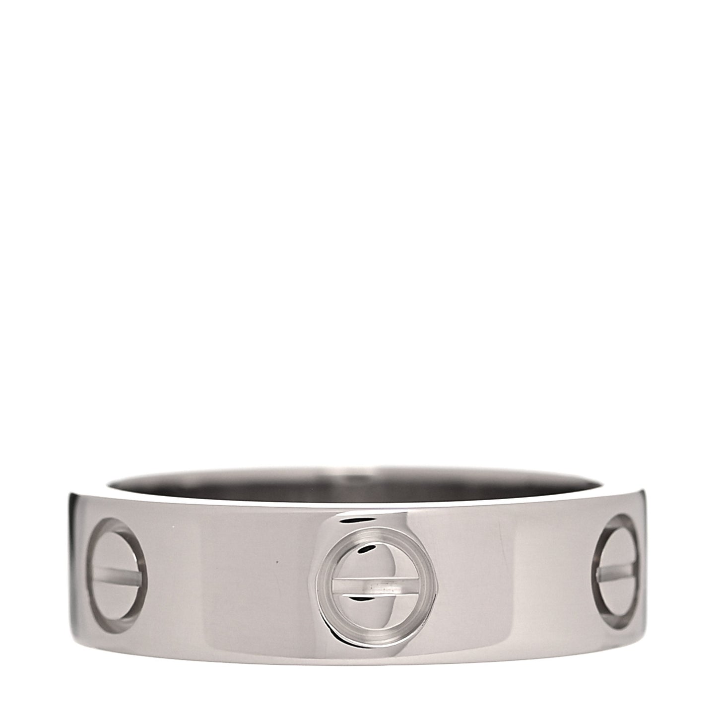 18K White Gold 5.5mm LOVE Ring 53 6.5