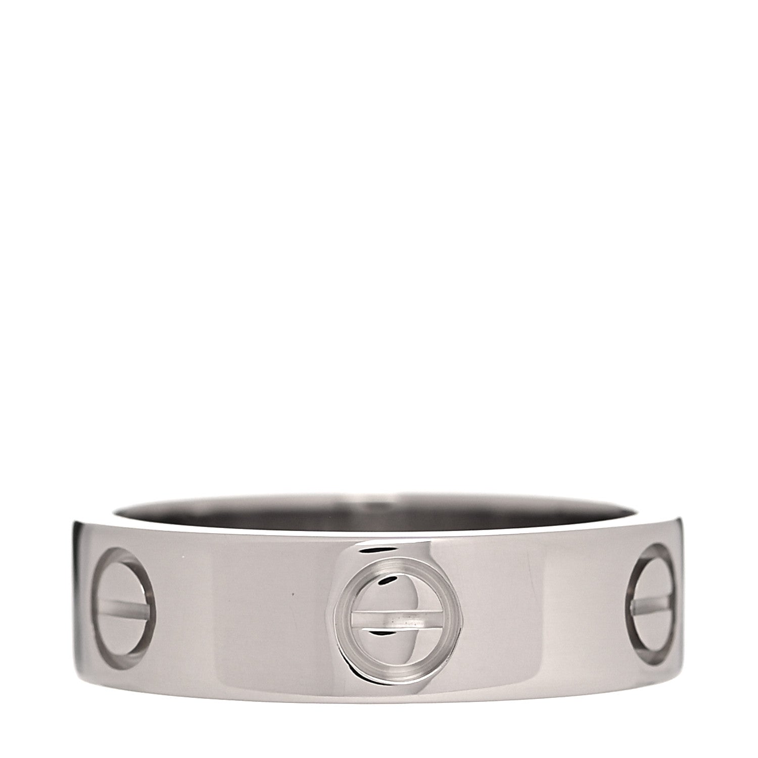 Cartier 18K White Gold 5.5mm LOVE Ring 53 6.5 2 of 8