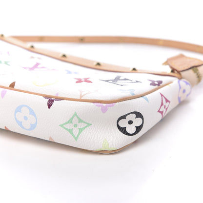 Louis Vuitton Monogram Multicolor Pochette Accessories White 10 of 11