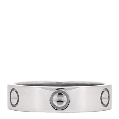 Cartier Platinum 5.5mm LOVE Ring 61 9.5 3 of 5