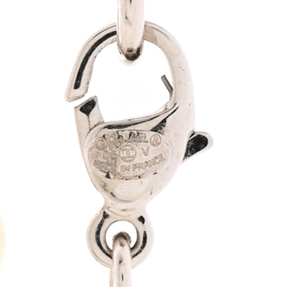 Chanel Graduated Pearl CC Long Necklace Silver 6 of 6