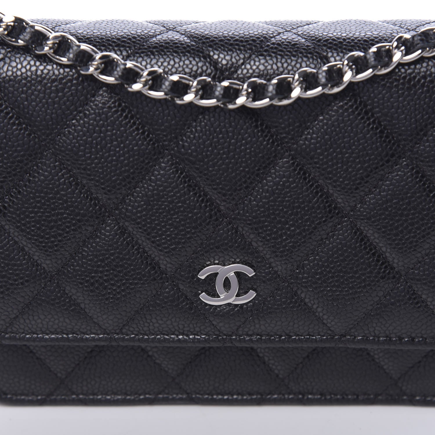 Chanel Caviar Quilted Mini Wallet On Chain WOC Black 10 of 10