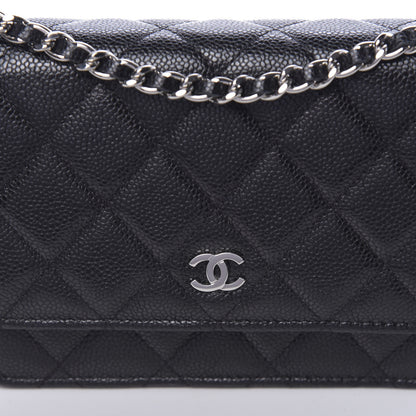 Chanel Caviar Quilted Mini Wallet On Chain WOC Black 10 of 10
