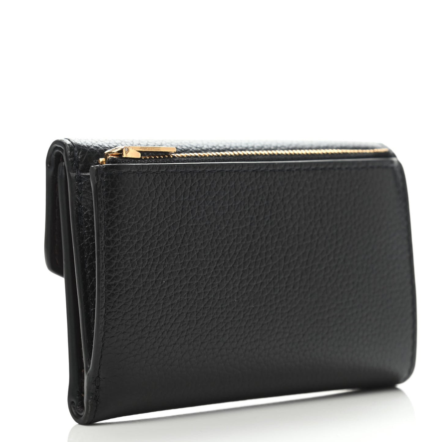 Heavy Grain Folded Multi Card Case Wallet Black