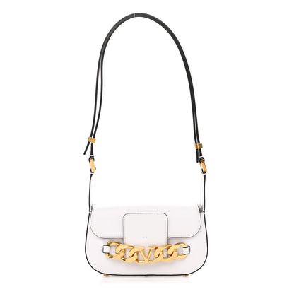 Valentino Garavani Calfskin Small Vlogo Chain Shoulder Bag Optic White 1 of 8