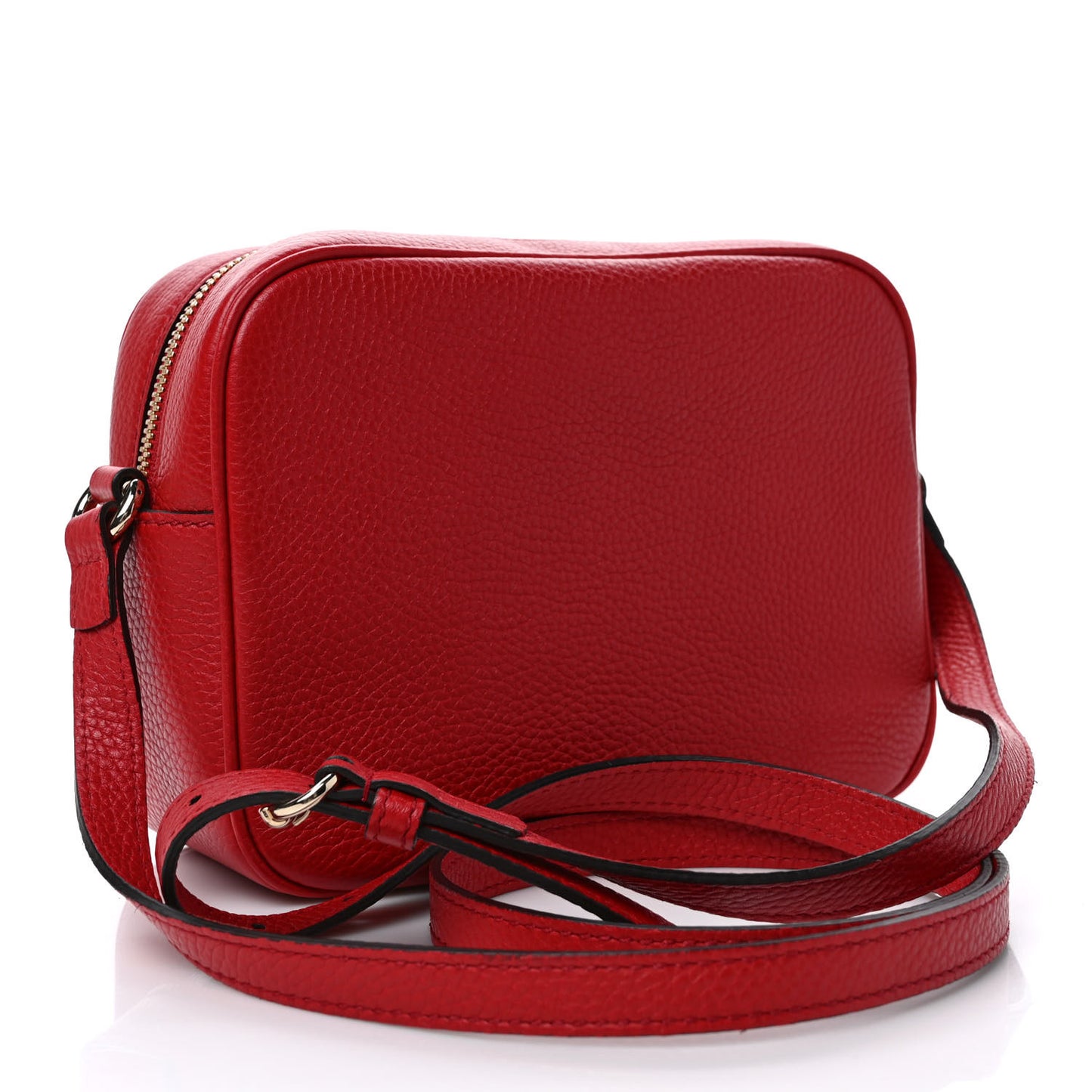 Pebbled Calfskin Small Soho Disco Bag Tabasco Red