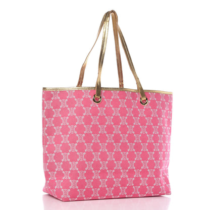 Celine Canvas Macadam Tote Bag Pink 3 of 14