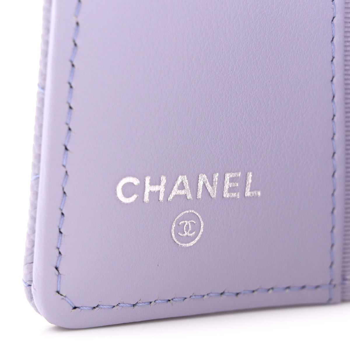Chanel Caviar Quilted Classic 4 Key Holder Wallet Light Purple 6 of 10