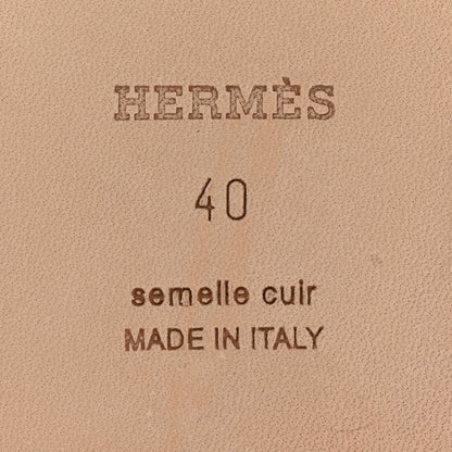 Hermes Box Calfskin Oran Sandals 40 Rose Boise 6 of 9
