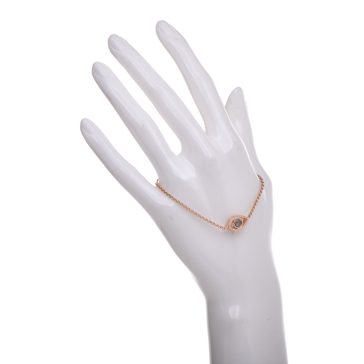 Chopard 18K Rose Gold Diamond Good Luck Charms Eye Bracelet 2 of 8