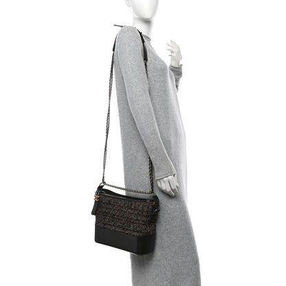 Chanel Tweed Calfskin Medium Gabrielle Hobo Brown 2 of 10
