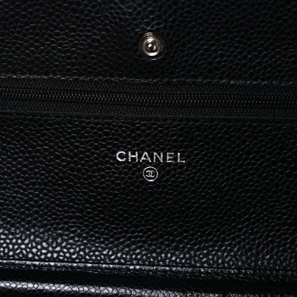 Chanel Caviar Quilted Wallet On Chain WOC Black 6 of 12
