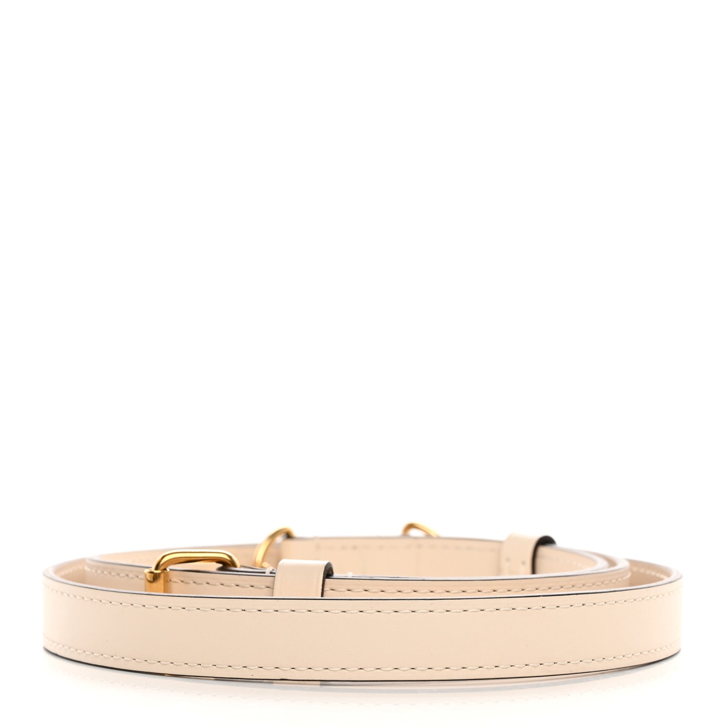 Louis Vuitton Calfskin 18mm Adjustable Shoulder Strap Ivory 2 of 5