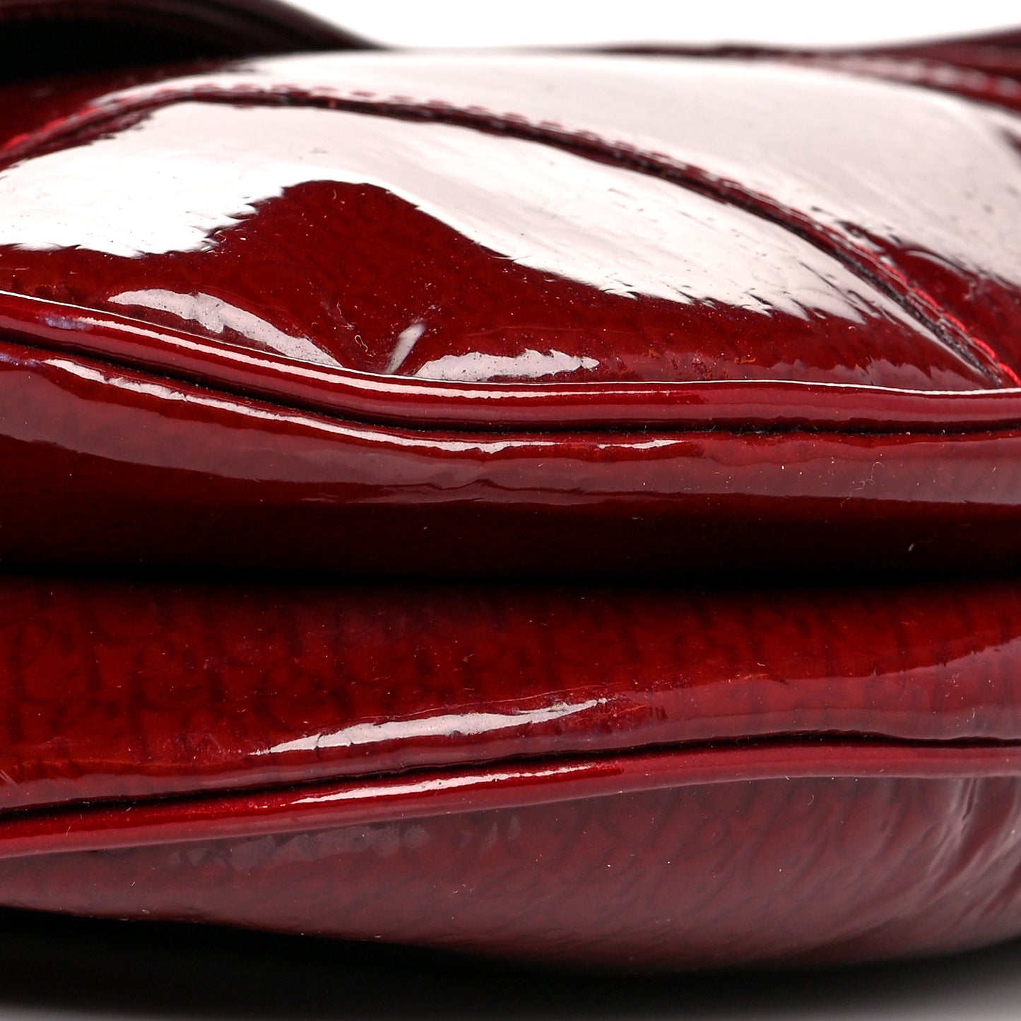 Patent Diorissimo Saddle Bag Dark Red