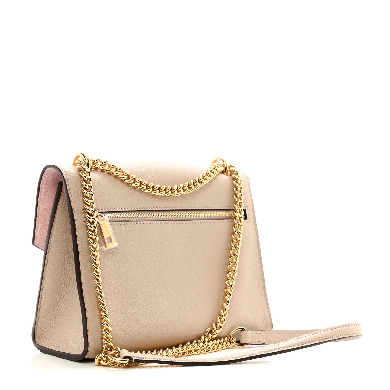 Louis Vuitton Soft Calfskin Mylockme Chain Bag BB Greige 3 of 9