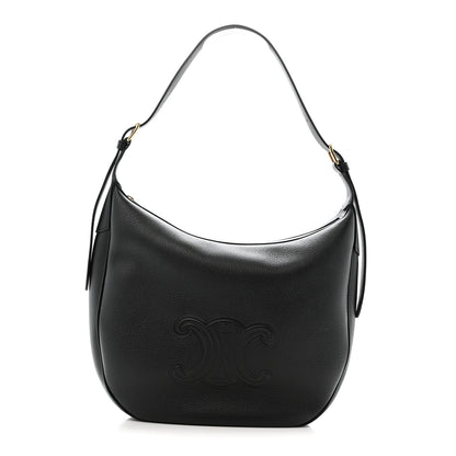 Celine Supple Calfskin Medium Triomphe Heloise Shoulder Bag Black 1 of 11