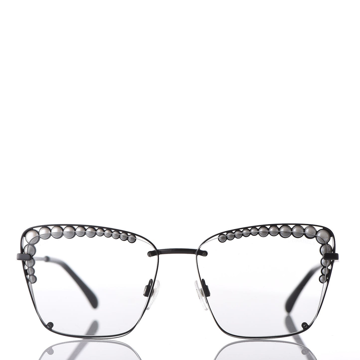 Square Frame Pearl Sunglasses 4235-H Black
