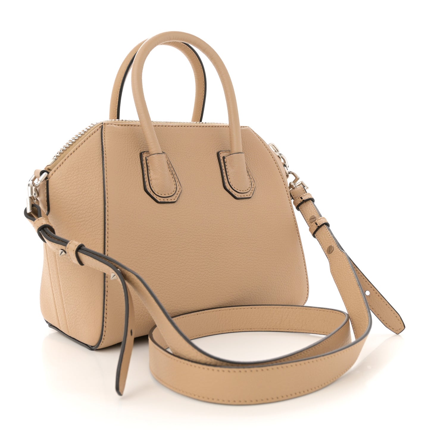 Sugar Goatskin Mini Antigona Beige Camel