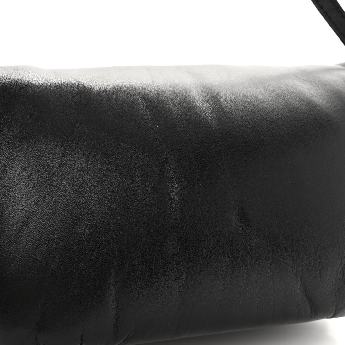 Shiny Nappa Lambskin Mini Goya Puffer Bag Black