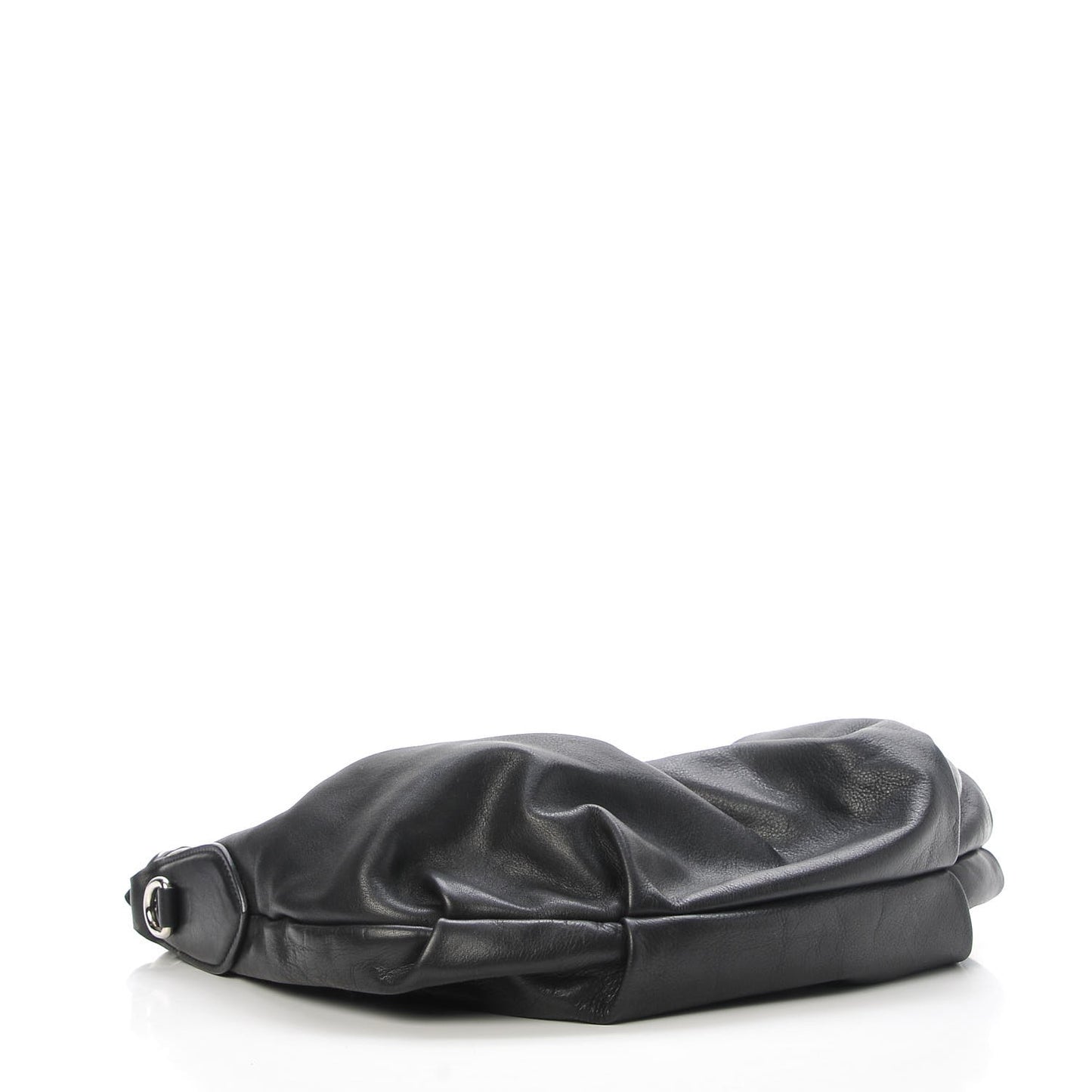 Soft Calf Pleated Hobo Black