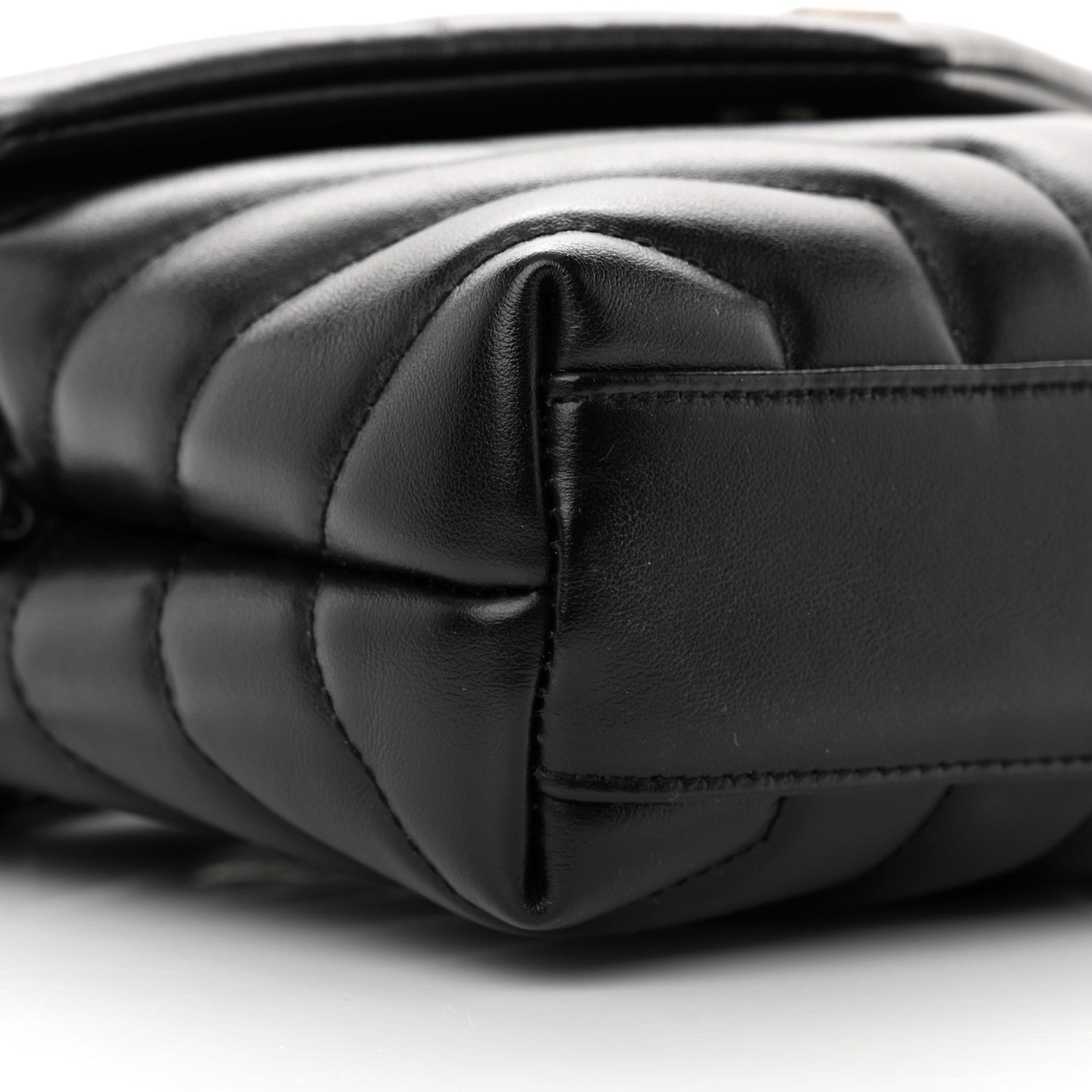 Saint Laurent Calfskin Y Quilted Monogram Toy Loulou Crossbody Bag Black 9 of 13