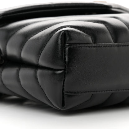 Saint Laurent Calfskin Y Quilted Monogram Toy Loulou Crossbody Bag Black 9 of 13