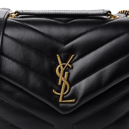 Saint Laurent Calfskin Y Quilted Monogram Small Loulou Chain Satchel Black 12 of 12