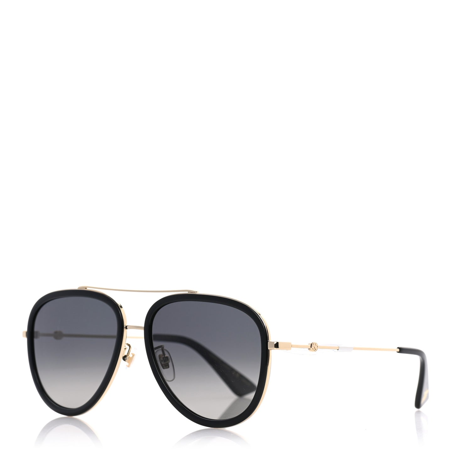 Aviator Sunglasses GG0062S Black Gold