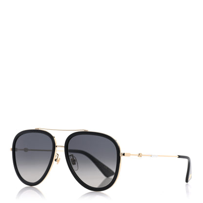 Gucci Aviator Sunglasses GG0062S Black Gold 1 of 9