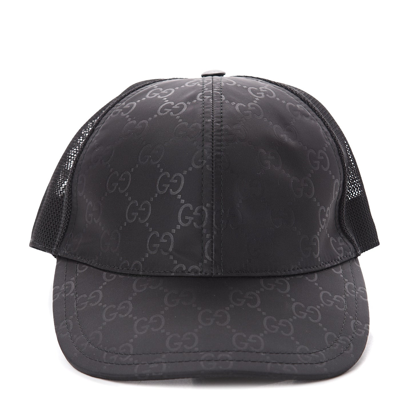 Nylon Monogram Baseball Hat L Black