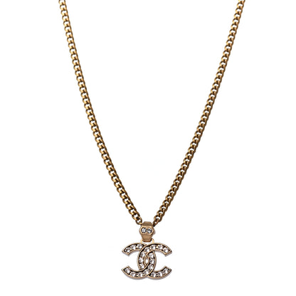 Chanel Crystal CC Necklace Gold 1 of 4