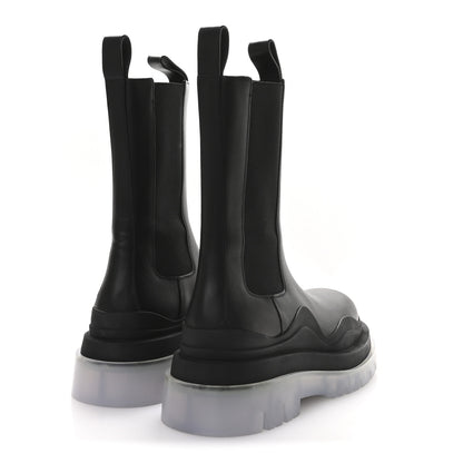 Bottega Veneta Calfskin The Tire Chelsea Boots 37 Black Transparent 5 of 9