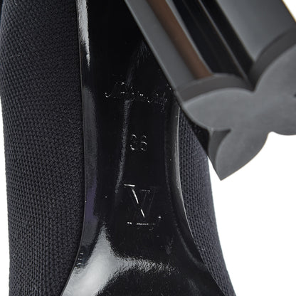 Louis Vuitton Stretch Fabric LV Black Heart Sock Ankle Boots 36 Black 7 of 7