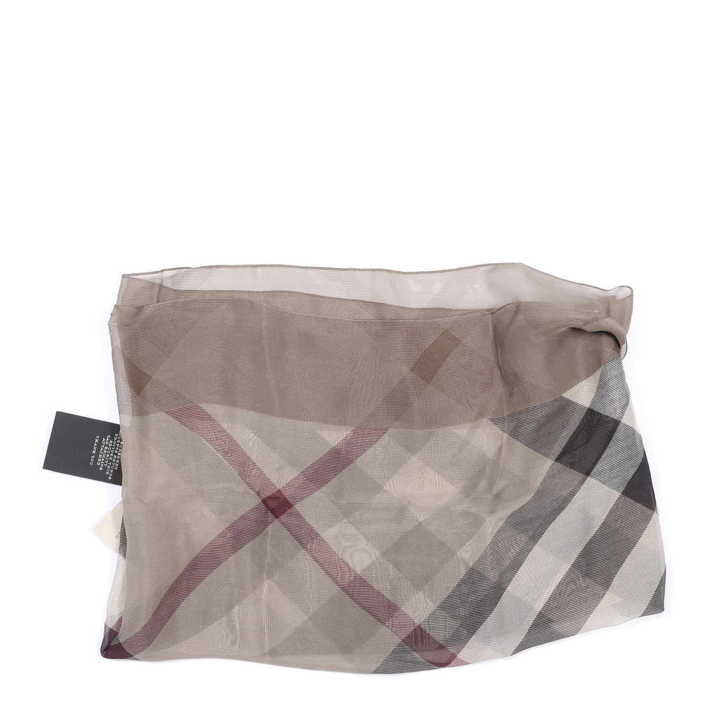 Silk Chiffon Smoked Check Colour Block Scarf Trench