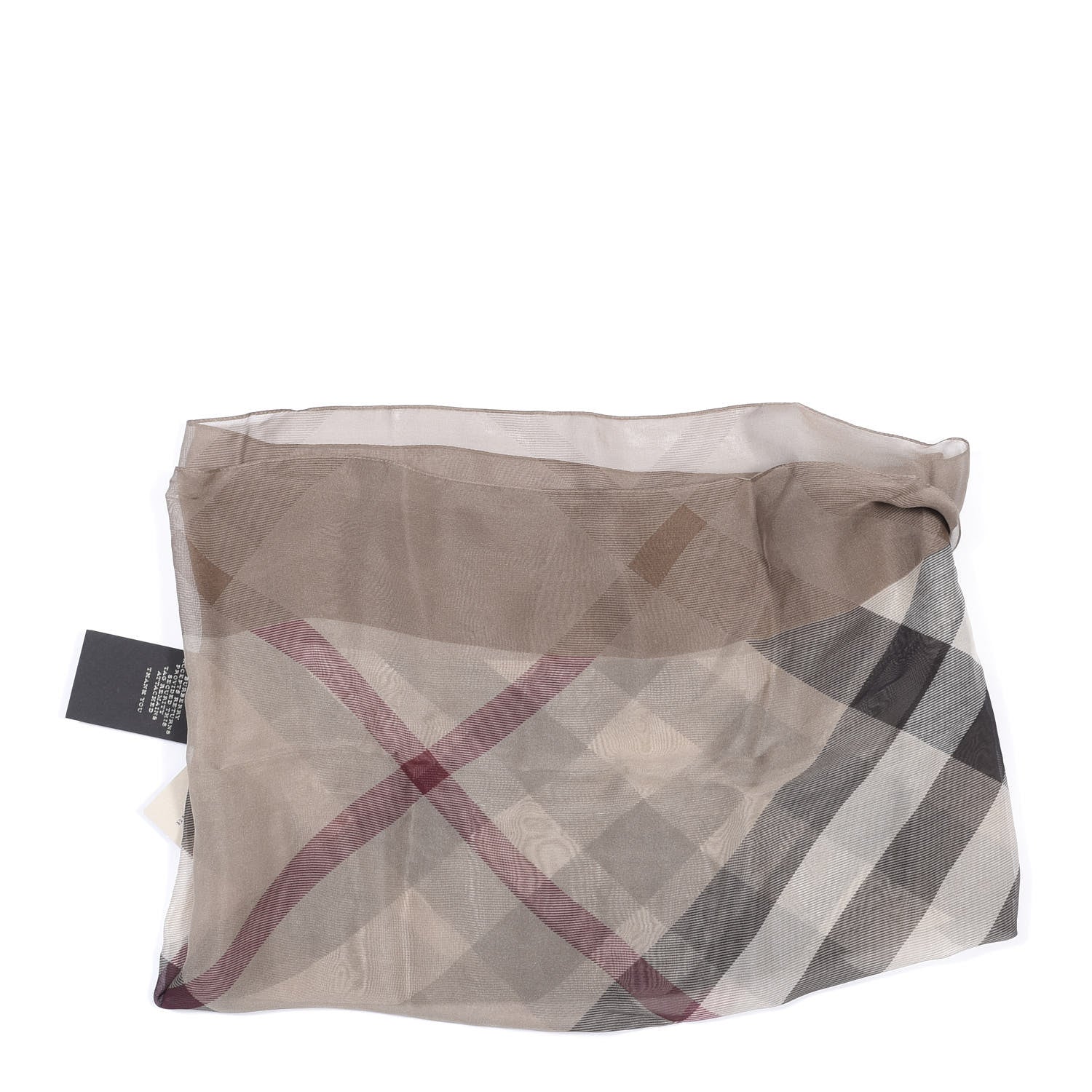 Burberry Silk Chiffon Smoked Check Colour Block Scarf Trench 2 of 4