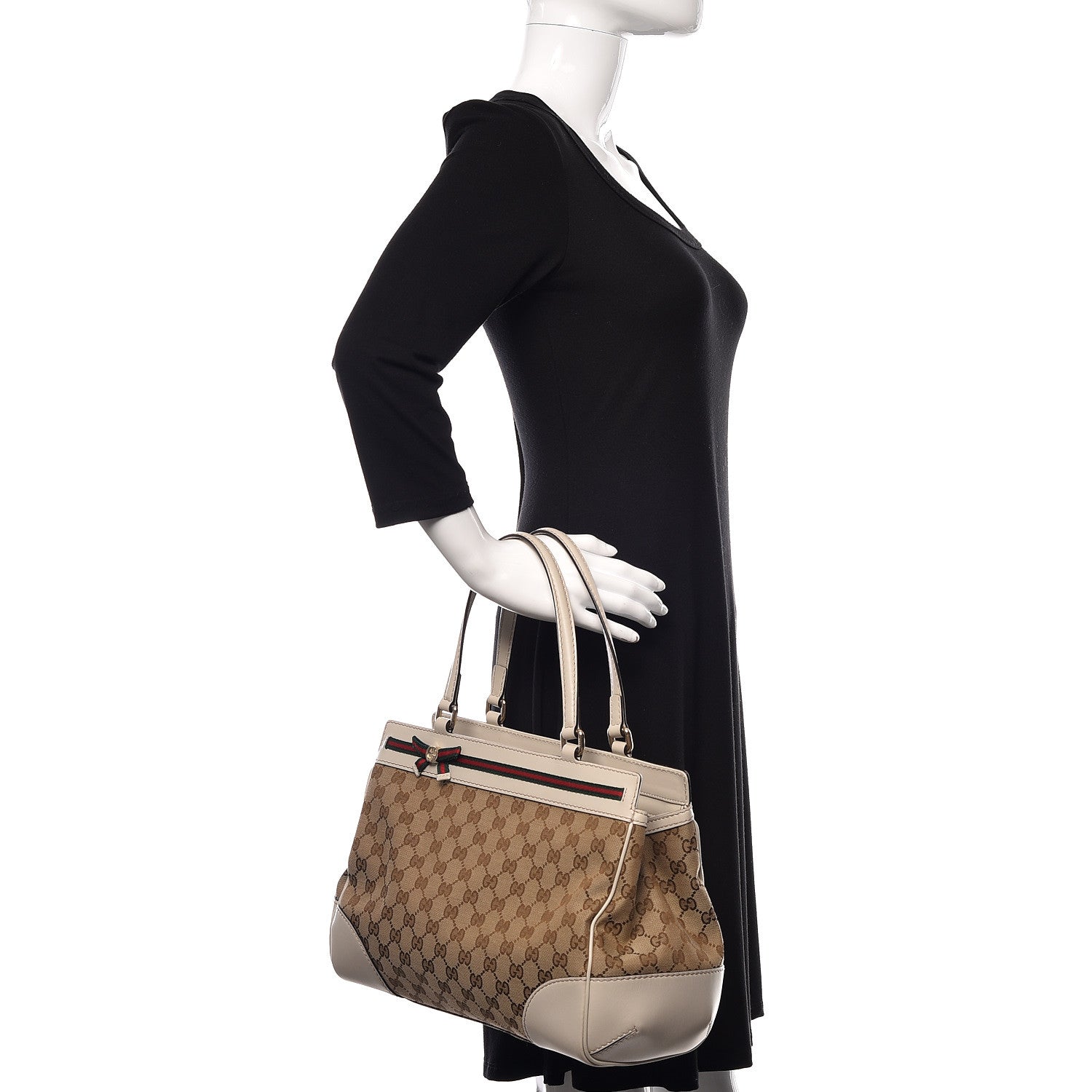 Gucci Monogram Medium Mayfair Tote Off White 3 of 12