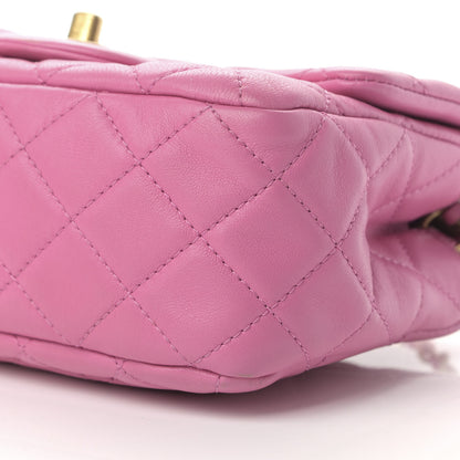 Chanel Lambskin Quilted Mini Pearl Crush Flap Pink 10 of 18