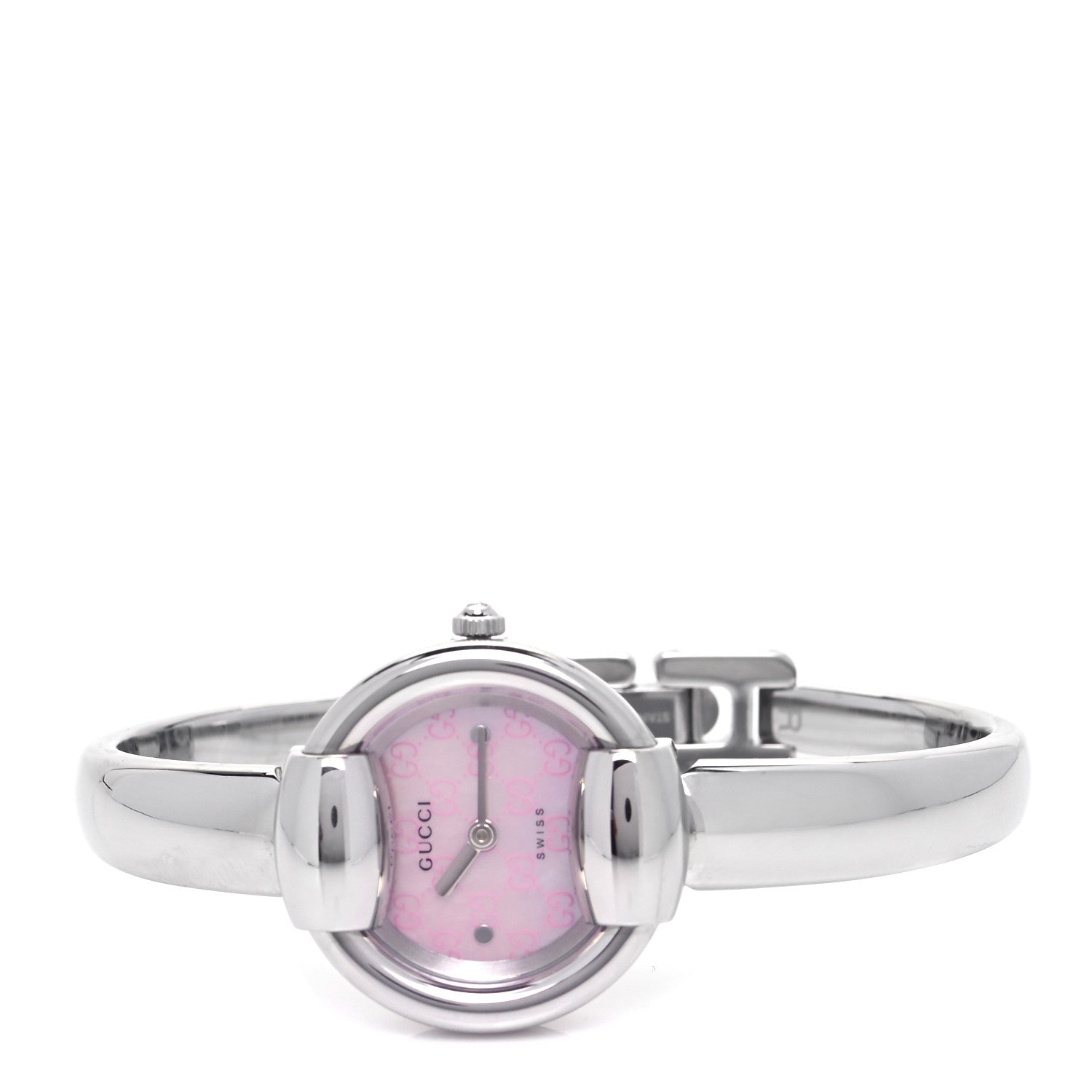 Gucci Stainless Steel Pink Mother of Pearl 25mm 1400L Quartz Watch 4 of 8