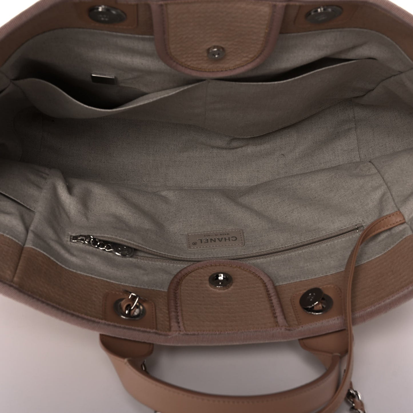 Mixed Fibers Deauville Tote Beige