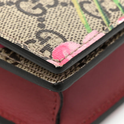 Gucci GG Supreme Monogram Blooms Chain Wallet Beige Multicolor Dry Rose 12 of 15
