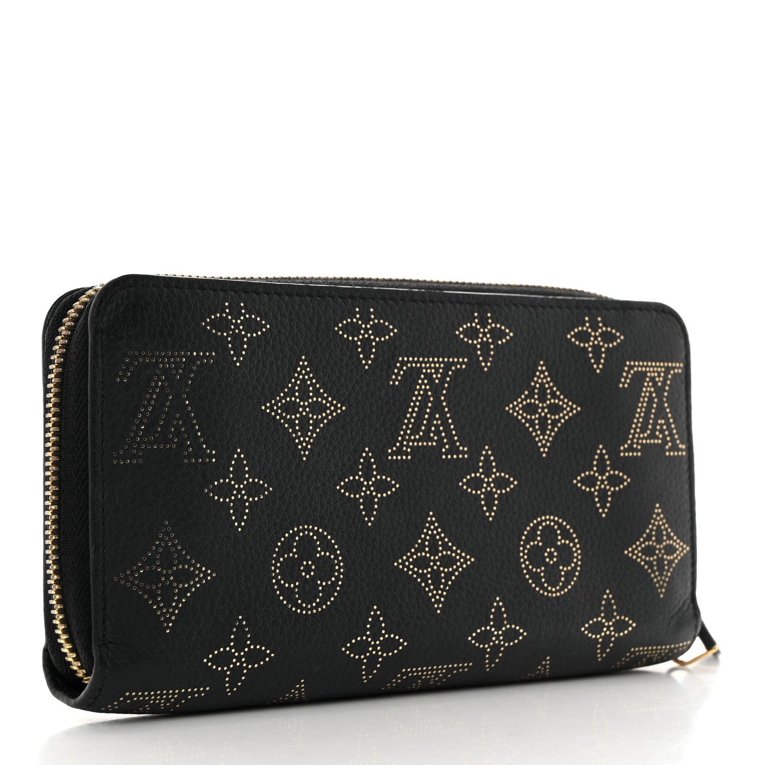 Louis Vuitton Mahina Flight Mode Zippy NM Wallet Black Gold 3 of 6