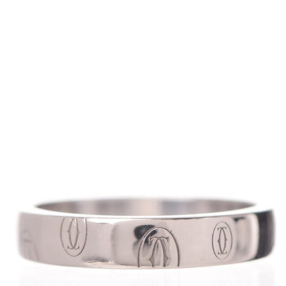 Cartier 18K White Gold Happy Birthday 4mm Band 54 6.75 3 of 4