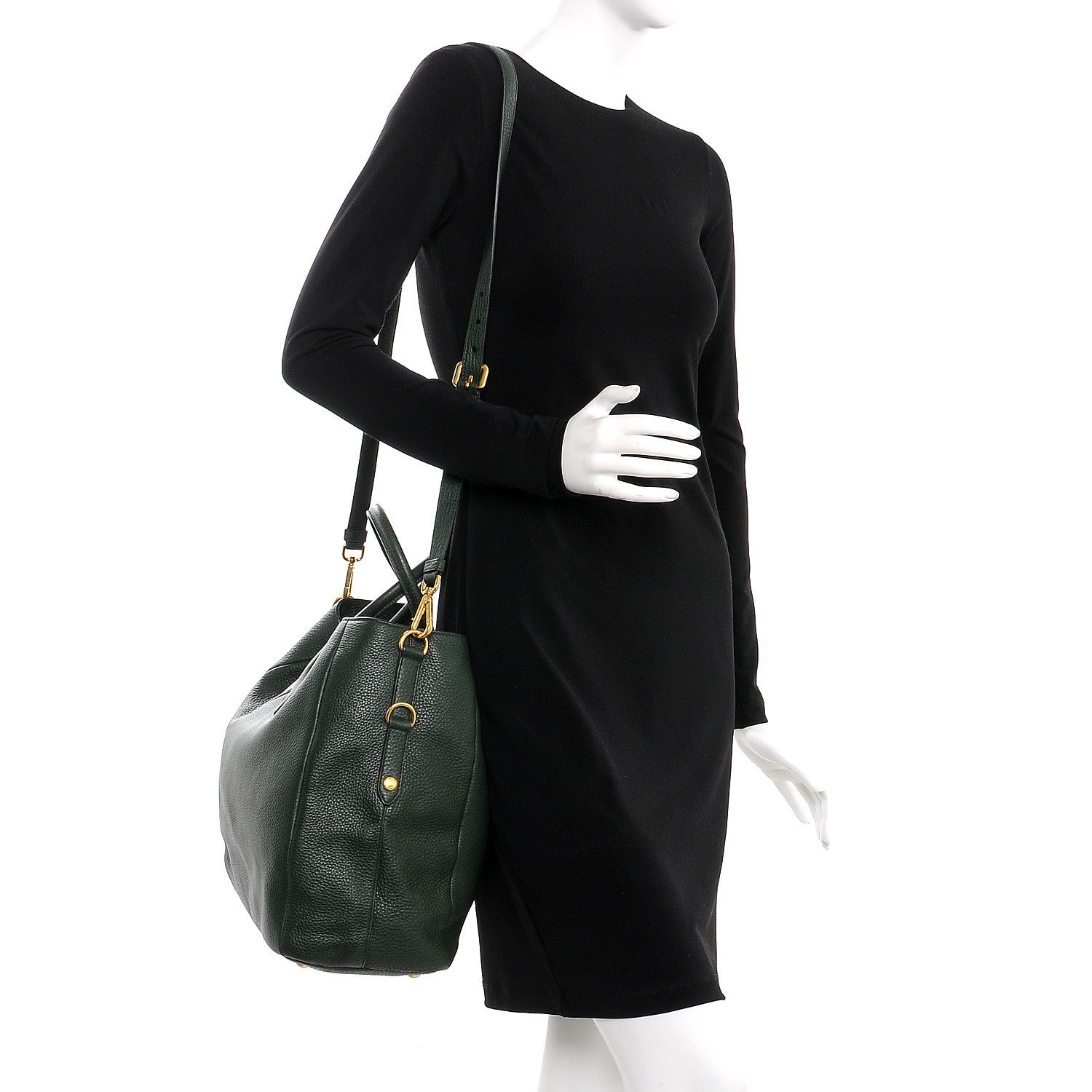 Prada Vitello Daino Tote Foresta 2 of 9