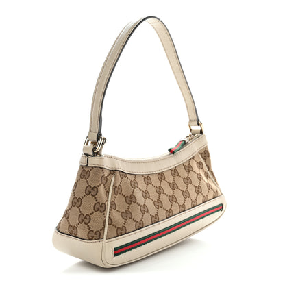 Gucci Guccissima Web Small Mayfair Bow Detail Shoulder Bag Beige Off White 3 of 13