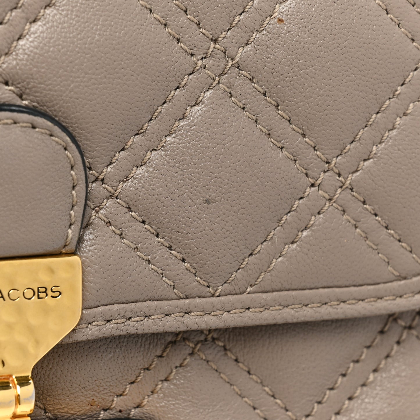 Lacquered Lambskin Baroque Single Flap Grey